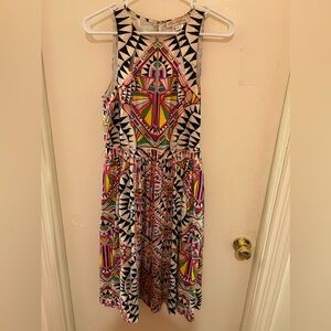 Mara Hoffman print dress with cut out detailing 6 EUC